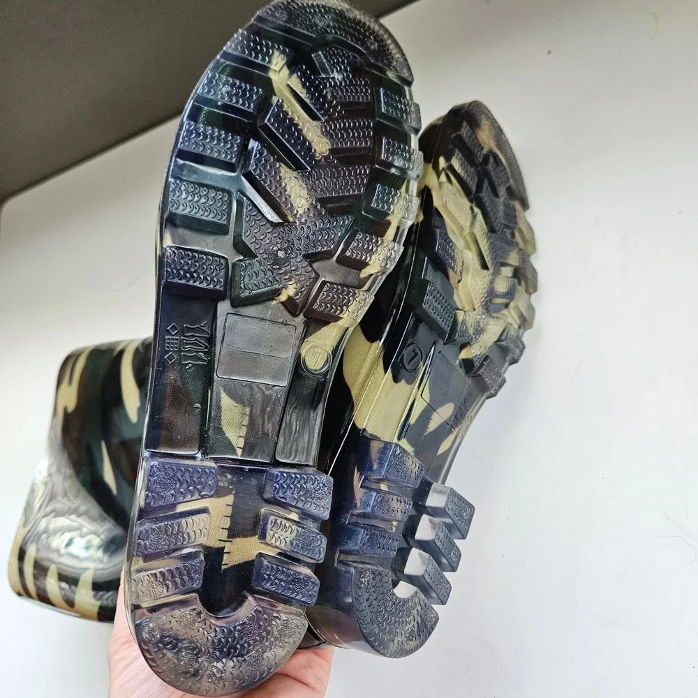 Corkys Camo Rain Boots Womens 7 Camouflage Waterproof Military Combat Indie